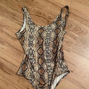 Snake skin print body suit. New condition!
